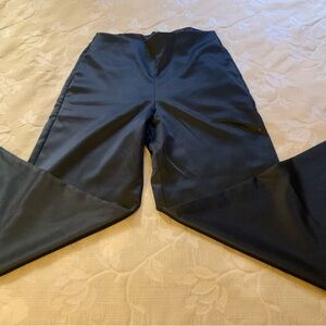 Black Satine Wide Leg Pants Size:S